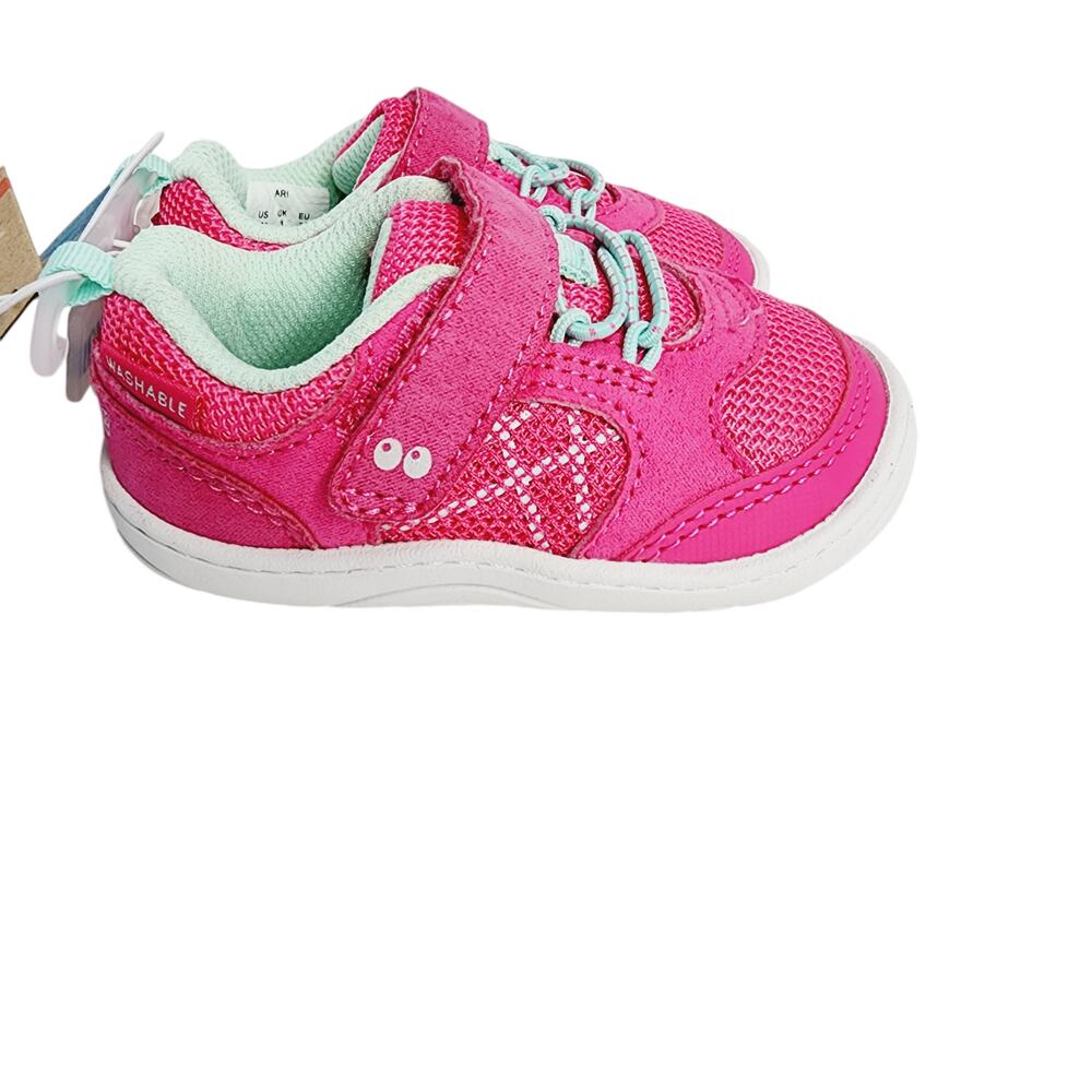 Surprize By Stride Rite Size 4 Pink Kids Sneakers Stage 2 first walker New W Tag